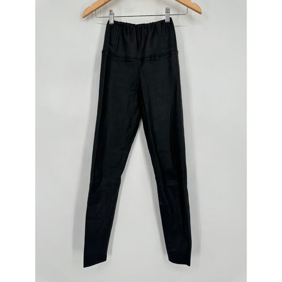 ALLSAINTS Cora Leggings Faux Leather High Waist Skinny Pull-On Pants, Black - Picture 7 of 15
